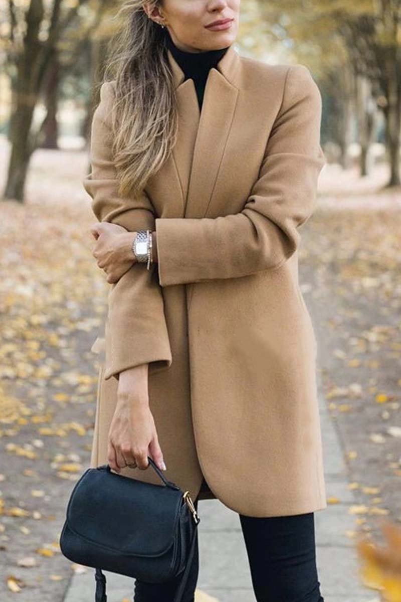 Stand-up Collar Elegant Coat (6 Colors)