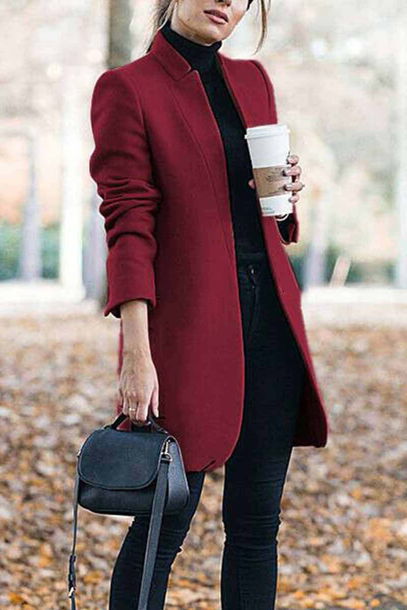 Stand-up Collar Elegant Coat (6 Colors)