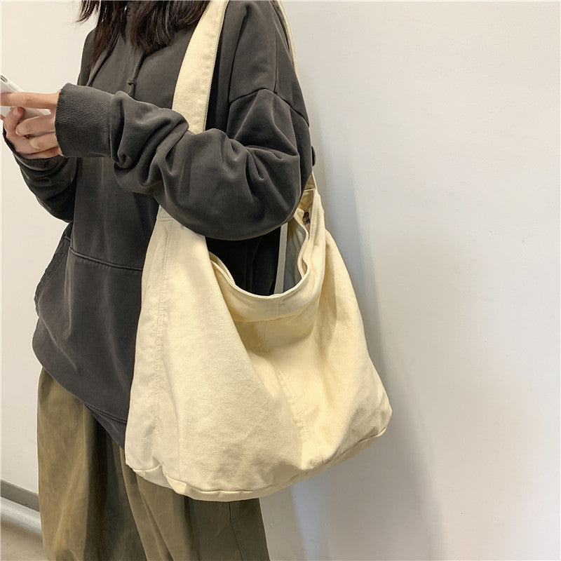 OAQQA New Bags for Women  Canvas Shoulder Bag Fashion Large Capacity Handbags Female Casual Travel Bags Soft Crossbody Bags