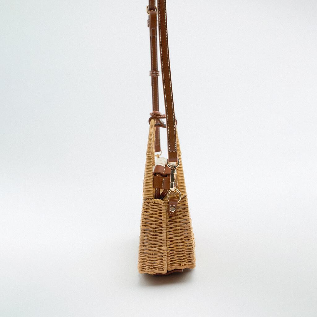 OAQQA  Summer New Woven Rattan Bag Women Retro Handmade Wicker Woven Lady Handbag Beach Straw Bag Female Crossbody Bag and Purses