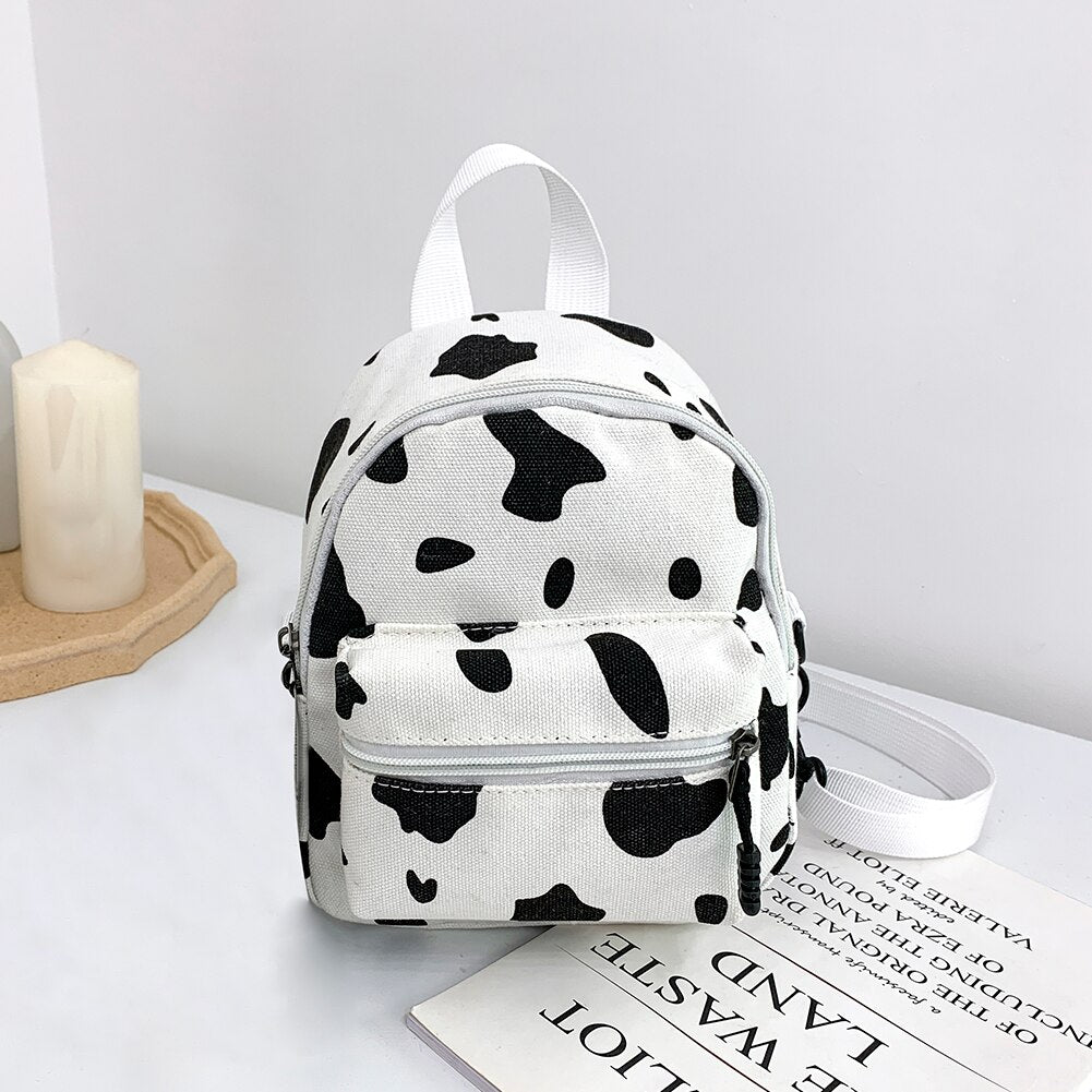 OAQQA Women Vintage PU Leather Small Backpack New Fashion Lychee Pattern Mini School Bags Female Solid Color Shoulder Bags Rucksack