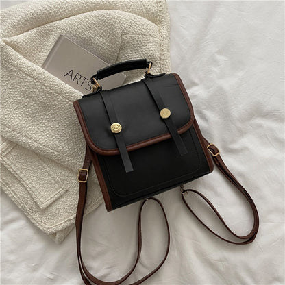 OAQQA OAQQA Women Casual Backpacks Korean Preppy Style Shoulder Bags for Girls Student Schoolbags PU Leather Ladies Daily Crossbody Bags