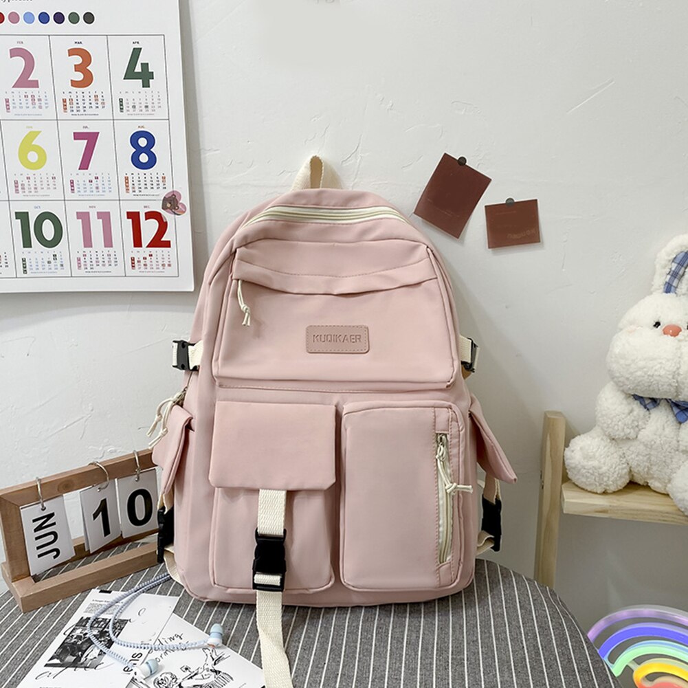 OAQQA OAQQA Preppy Style Students Schoolbags Casual Nylon Large Capacity Women Backpack College Laptop Bookbags Female Daily Travel Rucksack