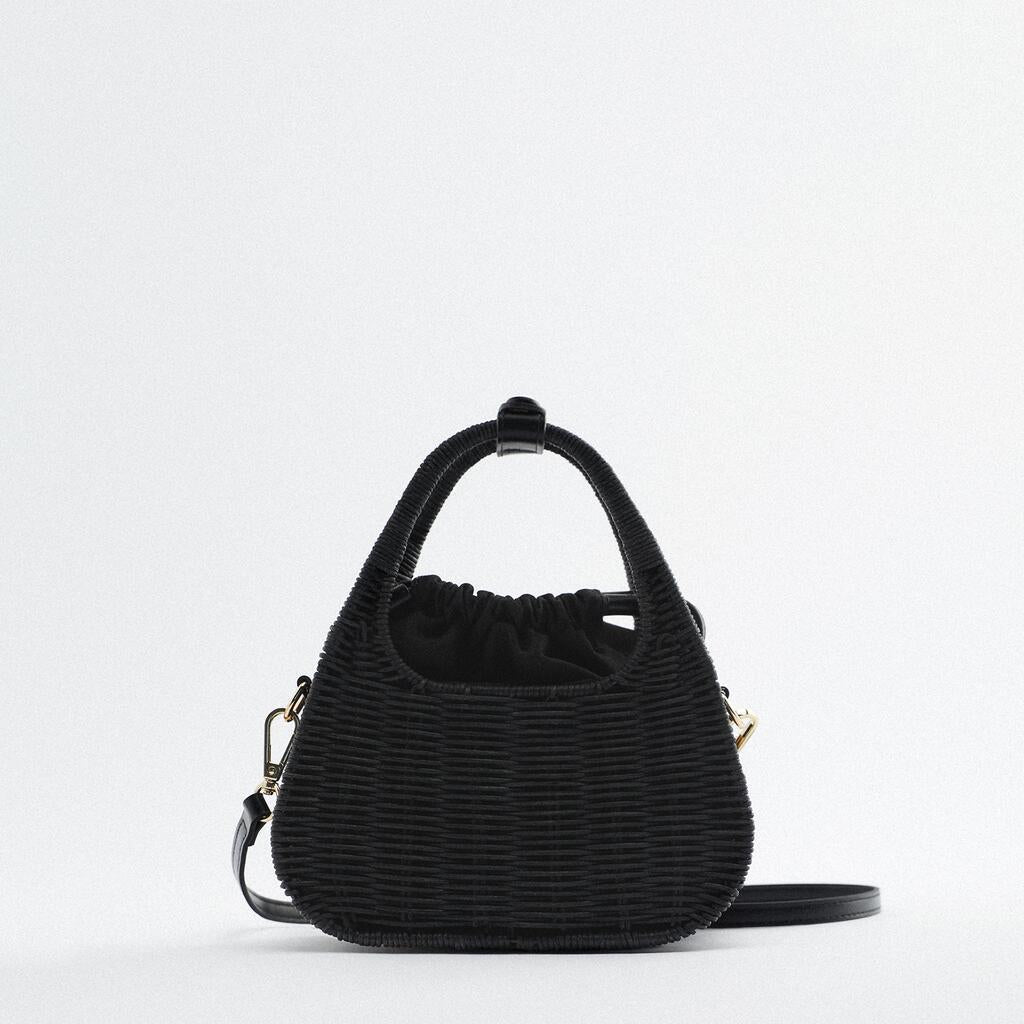 OAQQA  Summer New Woven Rattan Bag Women Retro Handmade Wicker Woven Lady Handbag Beach Straw Bag Female Crossbody Bag and Purses