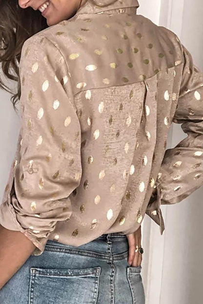 Loose Long Sleeve Lapel Top