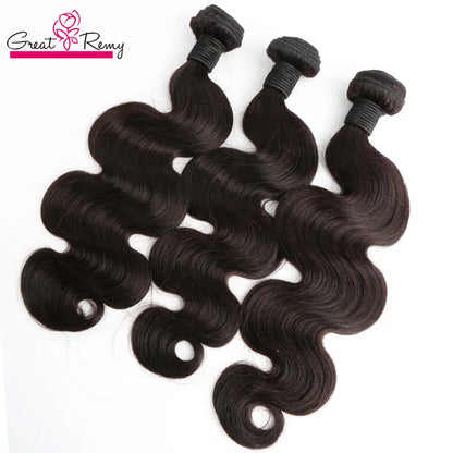 11A Virgin Human Hair Bundles Body Wave Brazilian Remy Hair Extensions Weaves Full Head For Black Women One Donor Greatremy 12-40inch