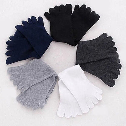 1 Pair Winter Autumn Warm Comfortable Men Women's Guy Five Finger Pure Soft Cotton Toe Socks 5 colors Wholesale