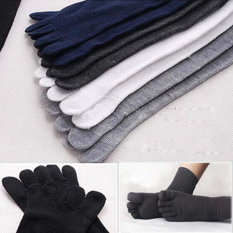 1 Pair Winter Autumn Warm Comfortable Men Women's Guy Five Finger Pure Soft Cotton Toe Socks 5 colors Wholesale