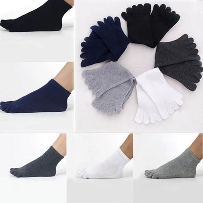 1 Pair Winter Autumn Warm Comfortable Men Women's Guy Five Finger Pure Soft Cotton Toe Socks 5 colors Wholesale